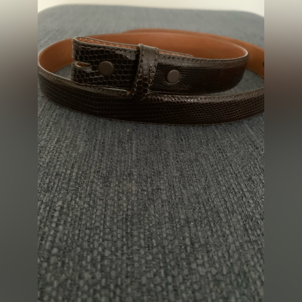 Kieselstein-Cord Brown Lizard Belt